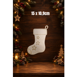 Skarpeta świąteczna 4 15cm, sklejka 3mm